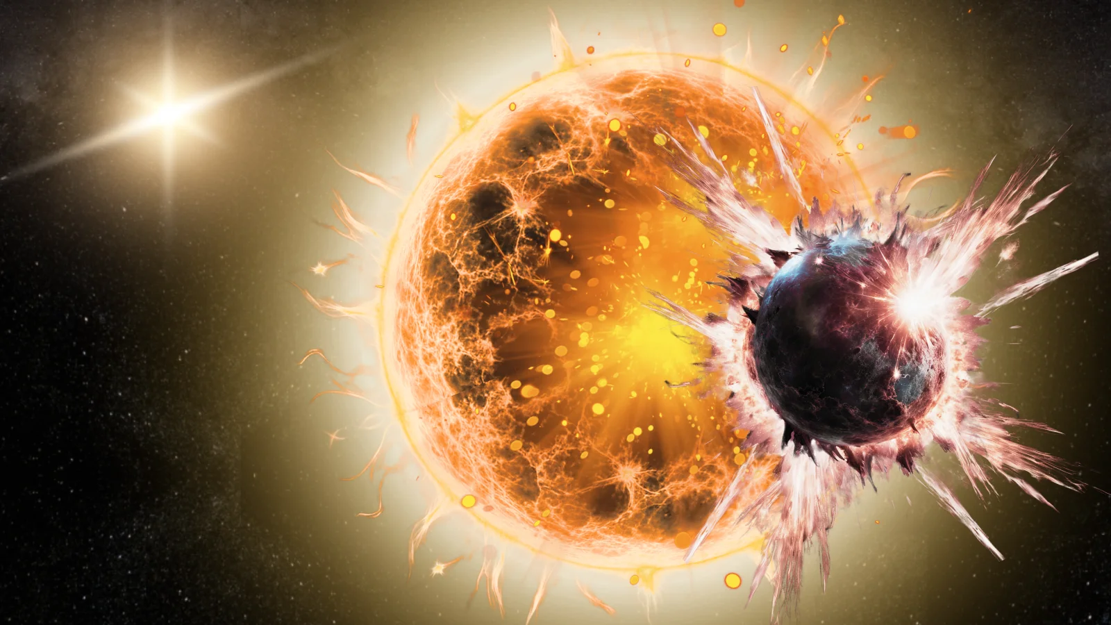 Binary star's metal boost hints at planet-devouring history