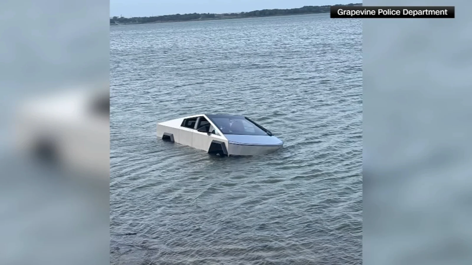 Texas man drives Cybertruck into lake to test Wade Mode, police say