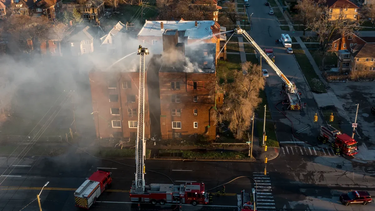 Massive Detroit Apartment Fire Hospitalizes Dozens