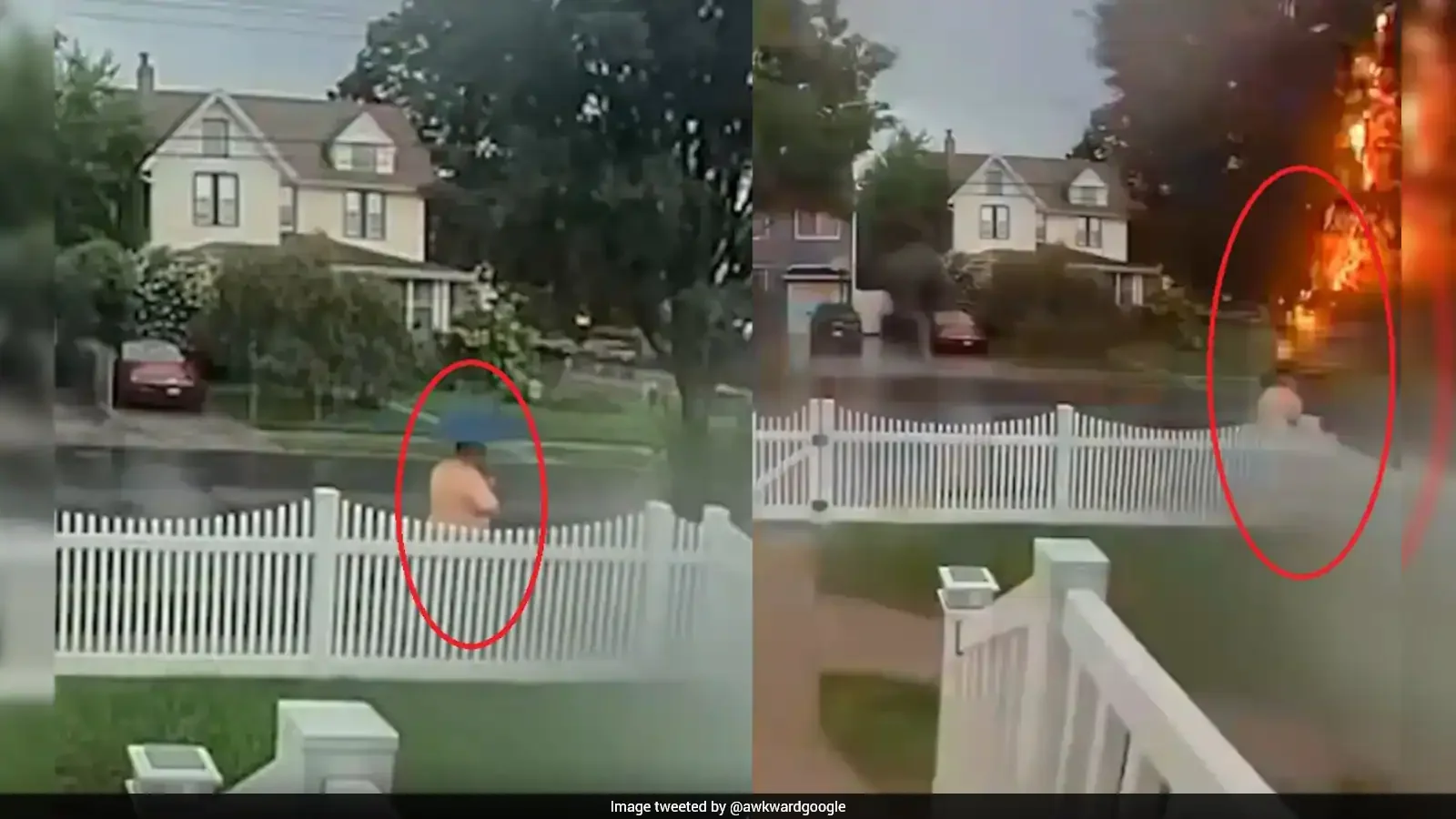 Doorbell Cam Captures Lightning Strike Near Staten Island Home