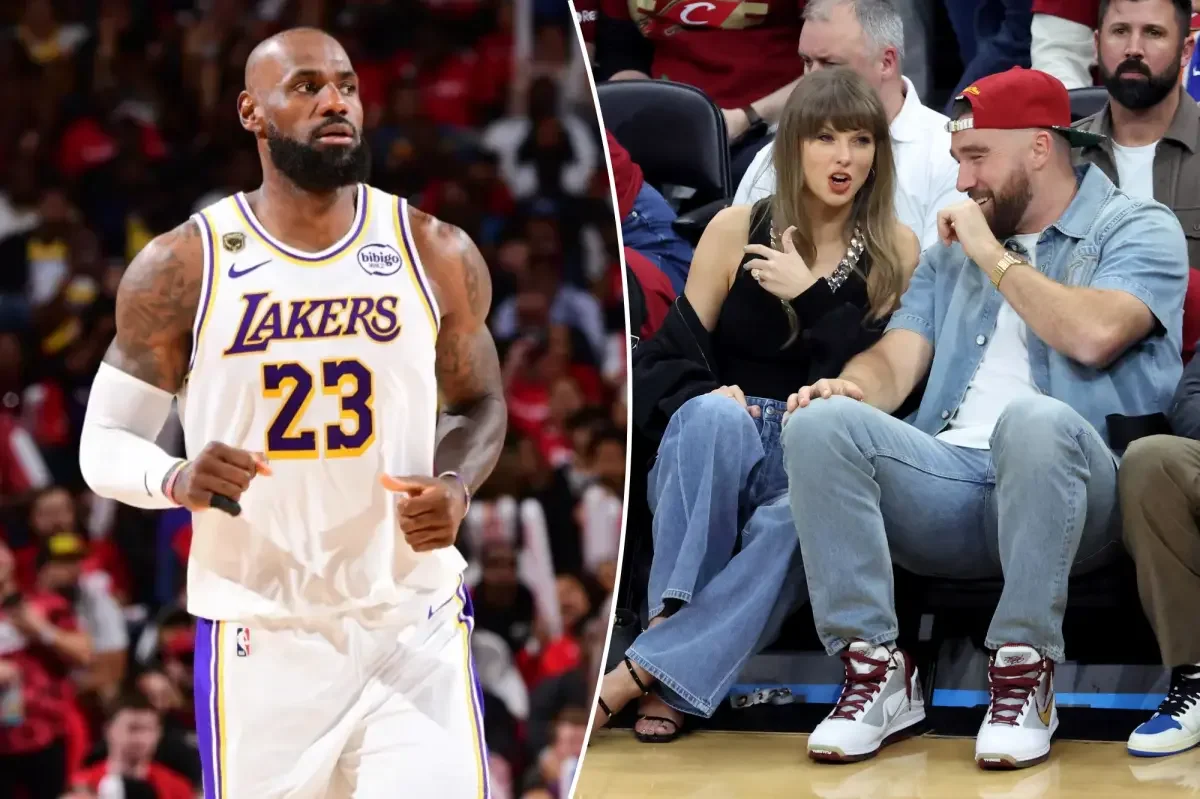 LeBron salutes Swift and Kelce courtside as Cavs slump in Game 3 vs Knicks