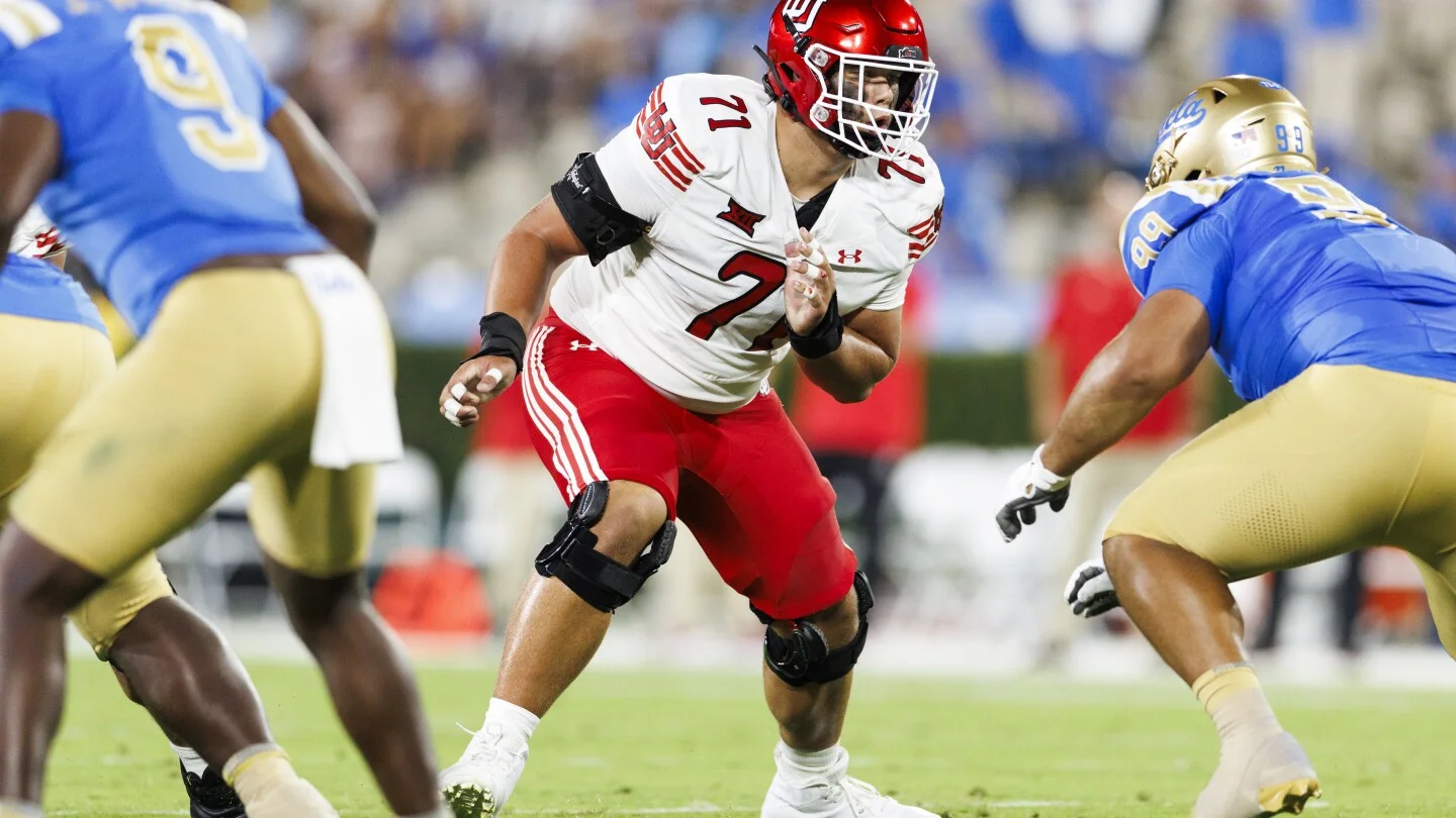 Patriots land Caleb Lomu at No. 28 to anchor the O-line