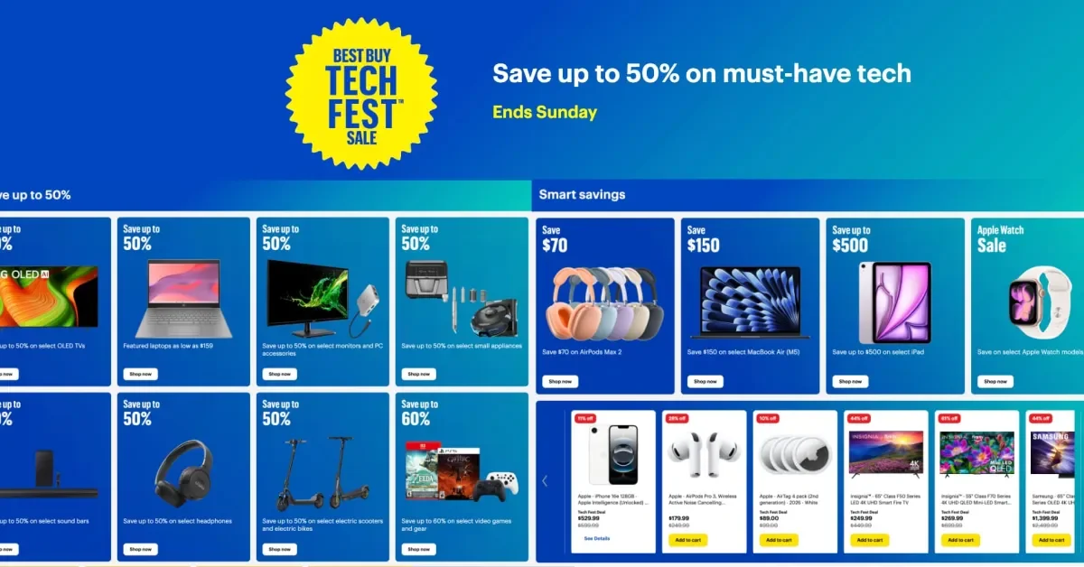 Best Buy Tech Fest opens with massive discounts on Apple gear, TVs, Androids and more