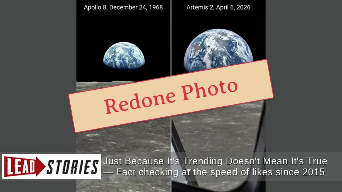 AI-Artemis II Image Debunked as Apollo 8’s Earthrise Copy