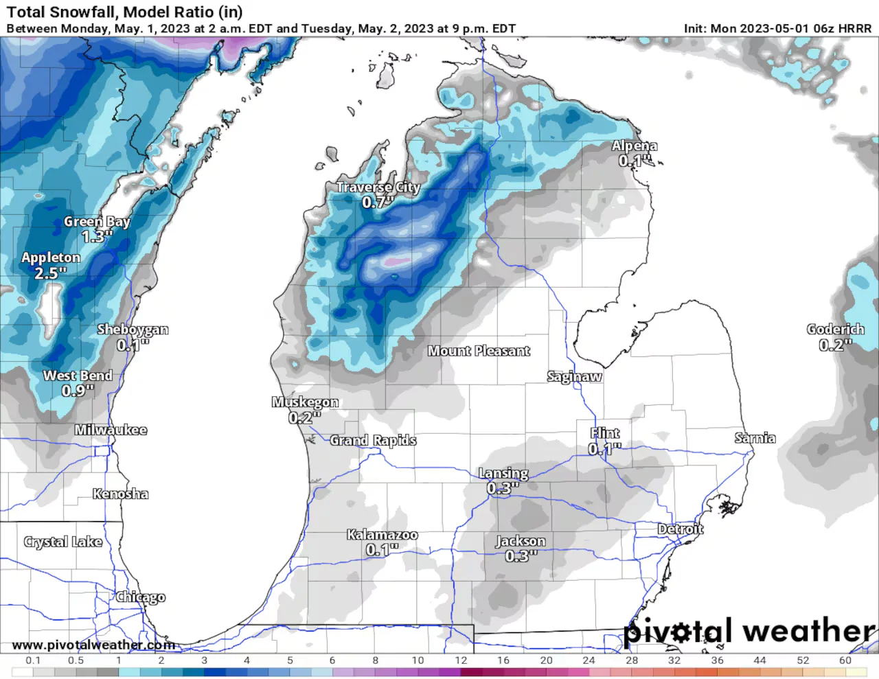 May Snowstorm Hits Great Lakes Region