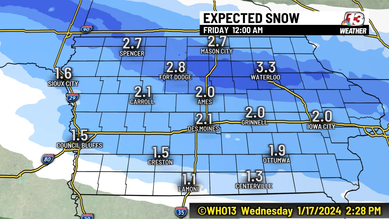 "Central Iowa Braces for Return of Snow and Bitter Cold After Brief Warmup"