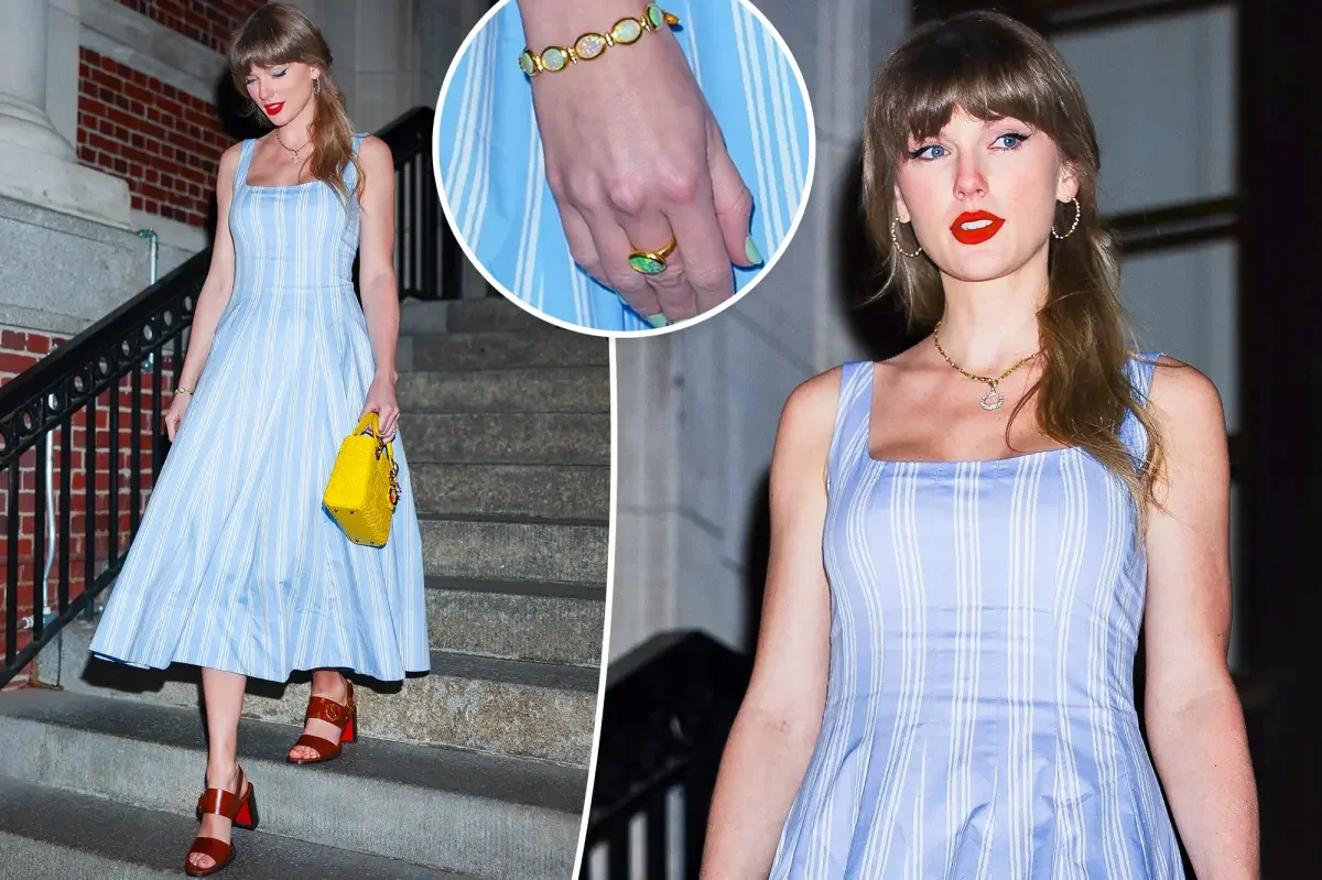 Swift Dazzles in Elizabeth Taylor Opal Jewels During NYC Night Out