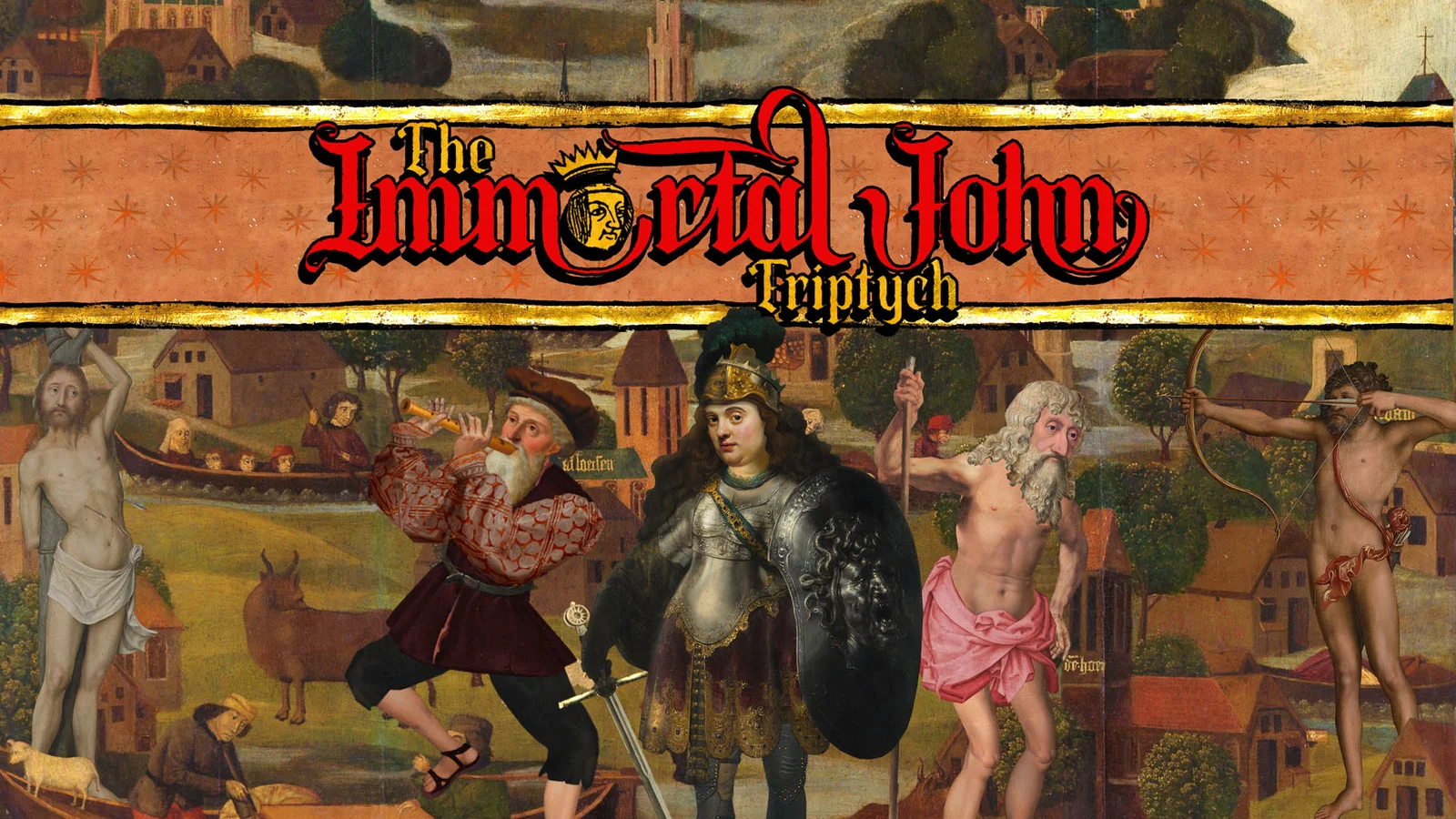 Renaissance Collage Adventures Unite in The Immortal John Triptych