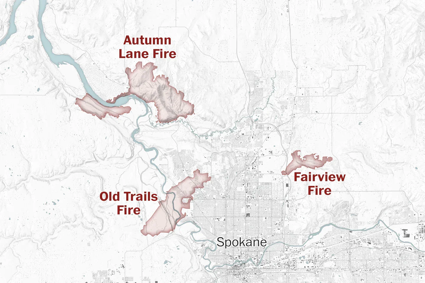 Fire crosses the map: Spokane homes burn after being labeled low-risk