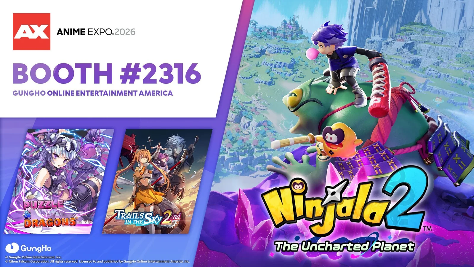 GungHo to Demo Ninjala 2 and Give Away Switch 2 at Anime Expo 2026