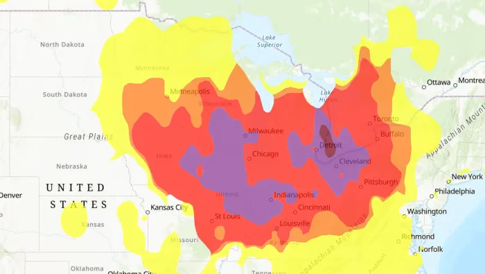 "Detroit's Air Quality Plummets as Wildfire Smoke Engulfs the City"