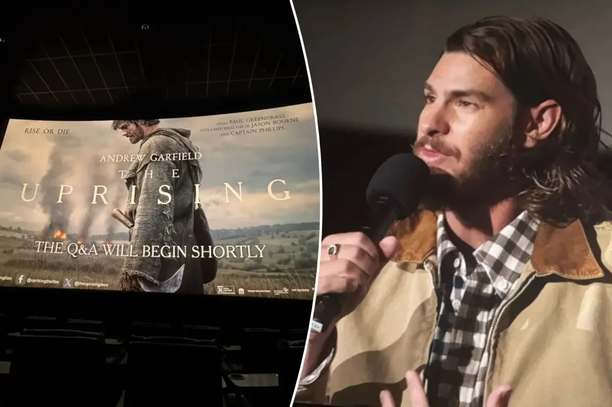 Garfield's 'billionaires should be scared' remark triggers backlash at LA screening