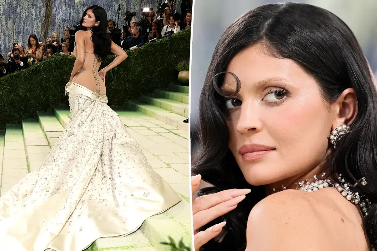 Kylie Jenner Stuns Met Gala 2026 in a Pearl-Embossed Illusion Gown