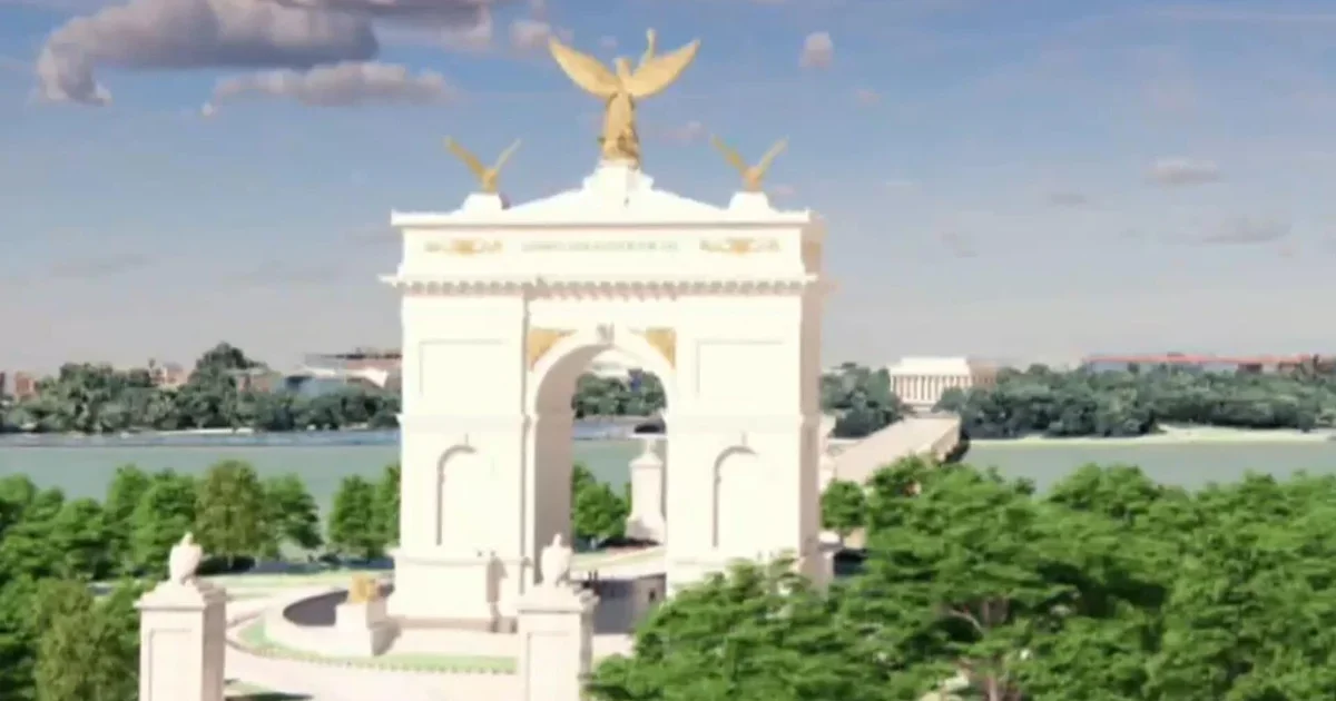 Trump-Designed 250-Foot Arch Passes Design Review, Lions Removed from Base