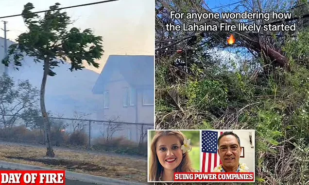 "Lahaina Power Lines Spark Firestorm: Videos Expose Blazing Inferno and Legal Battles Erupt"