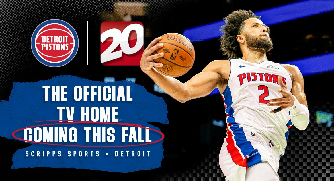 Pistons ink free-to-air TV deal with Scripps Sports to expand local broadcast.