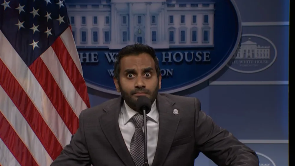 Aziz Ansari Skewers Kash Patel in SNL Cold Open