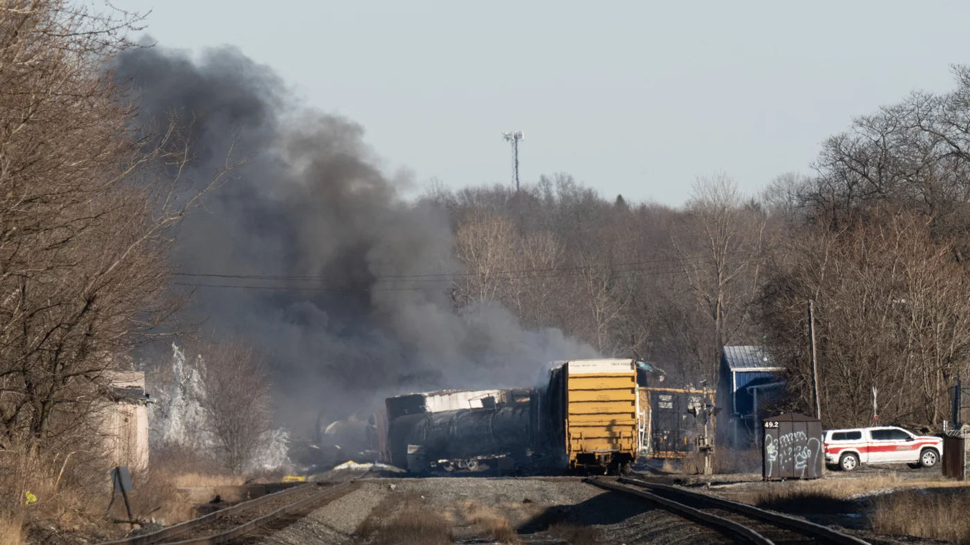 Justice Department sues Norfolk Southern over Ohio train derailment.