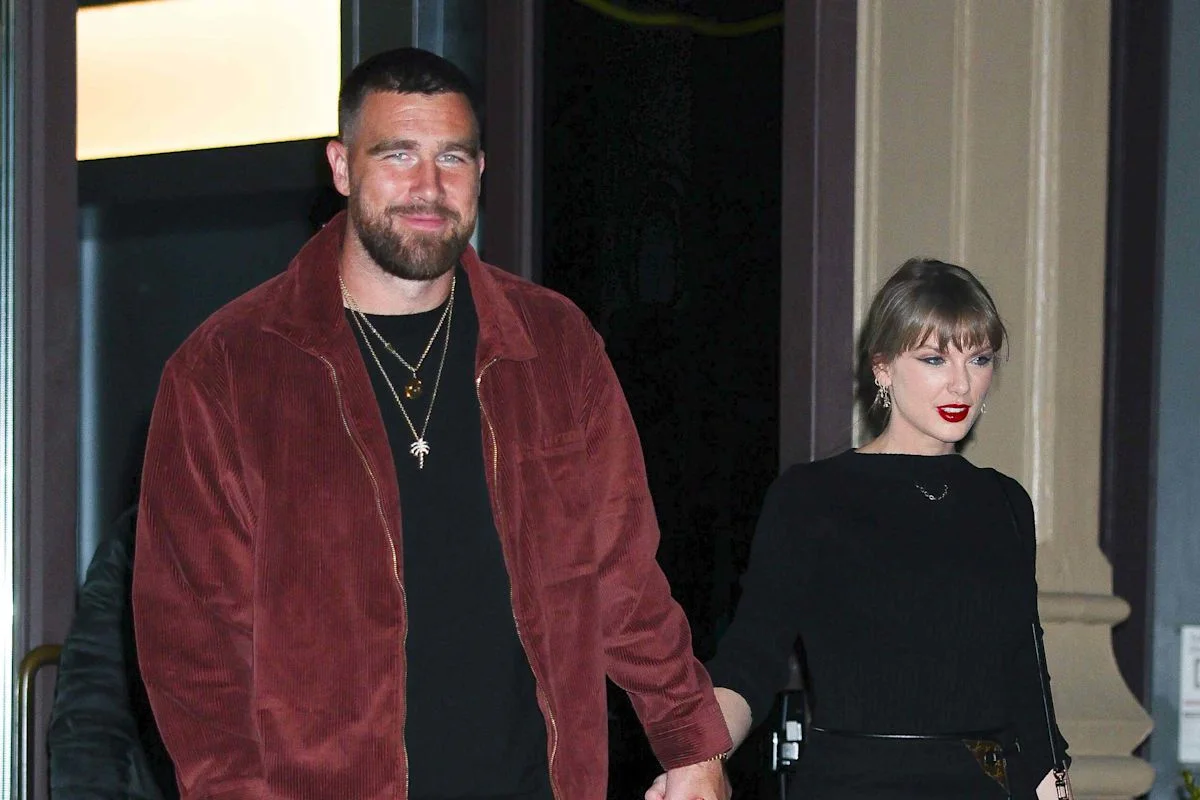 Swift Shines in Liquid-Gold Halter Dress for First Public Outing With Kelce Since Wedding