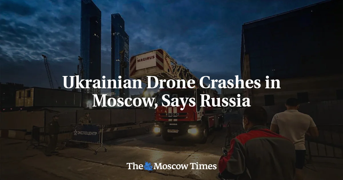 "Russian Claims Ukrainian Drone Crashes in Moscow"