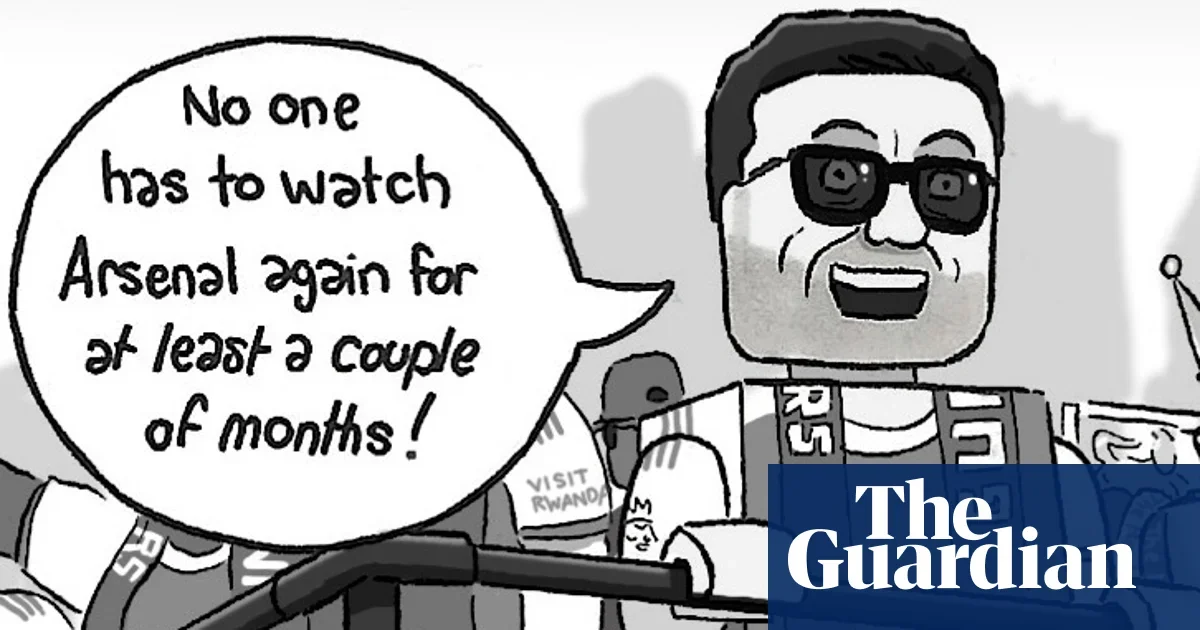 Squires cartoon: Arsenal stay buoyant after PSG penalty heartbreak