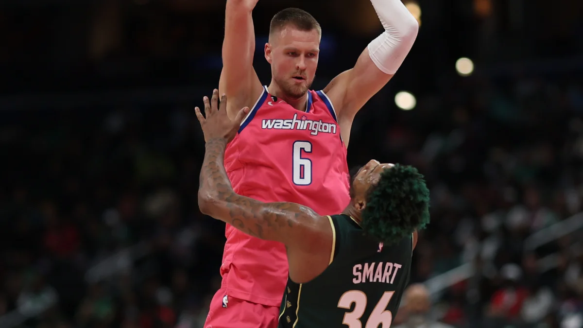 Celtics pursue Kristaps Porzingis in multi-team trade frenzy.