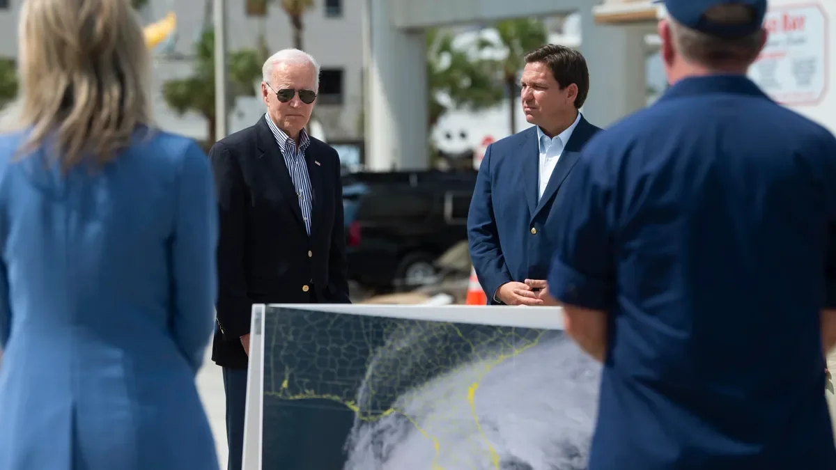 Biden and DeSantis tackle Hurricane Idalia's leadership challenges