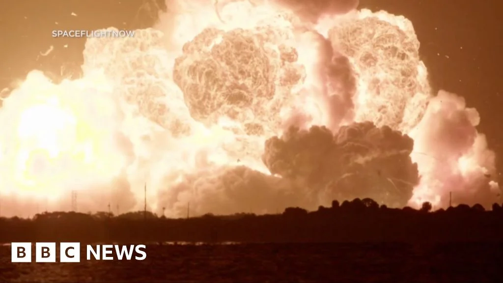 Blue Origin rocket erupts in a massive fireball during Florida test