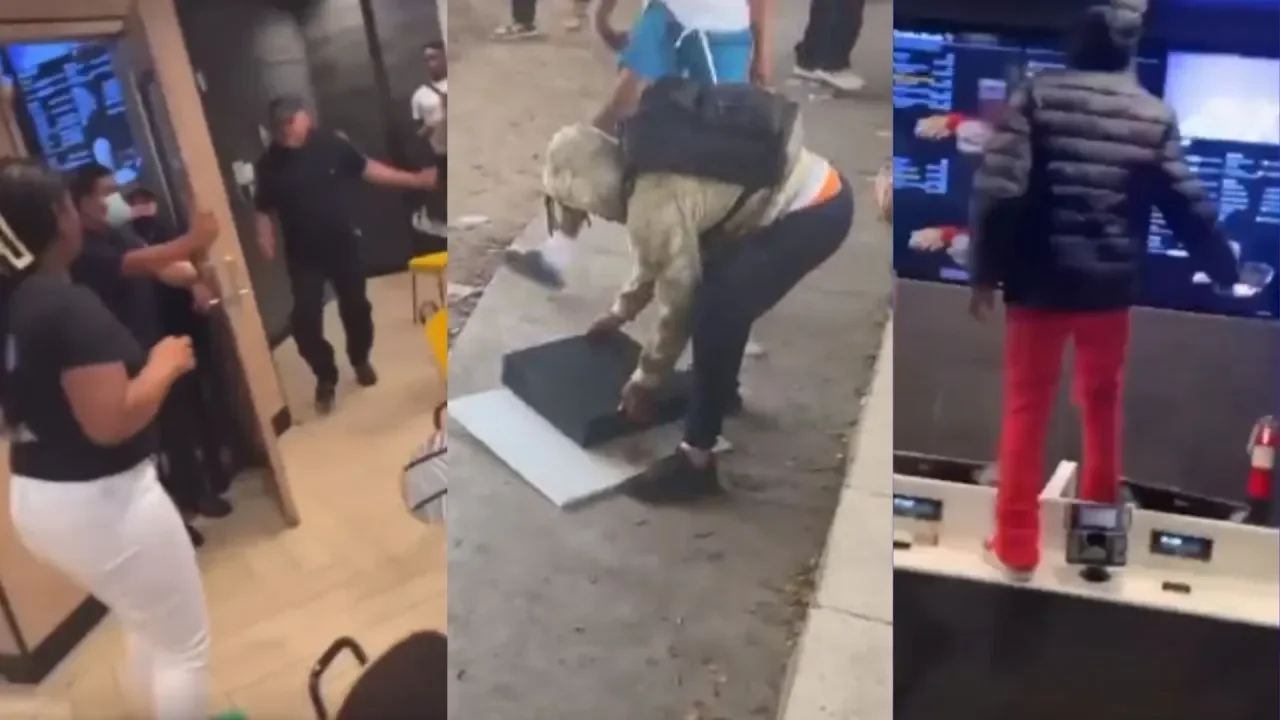 McDonald's in South Los Angeles targeted by looters.