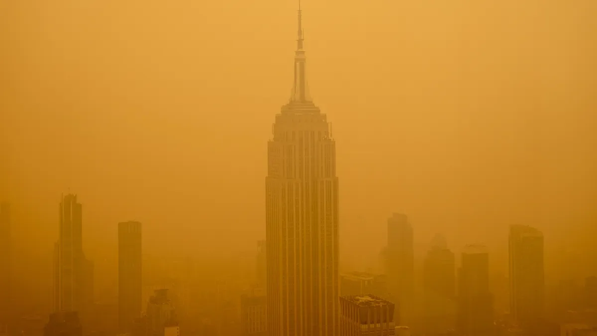 Wildfire smoke from Canada threatens US air quality.