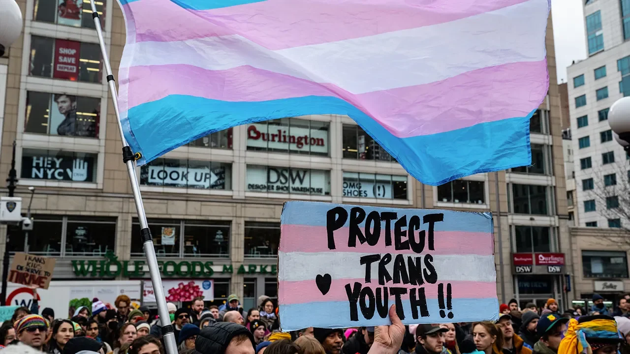 Trans athlete shines as California track meet draws protest over 'Save Girls Sports'
