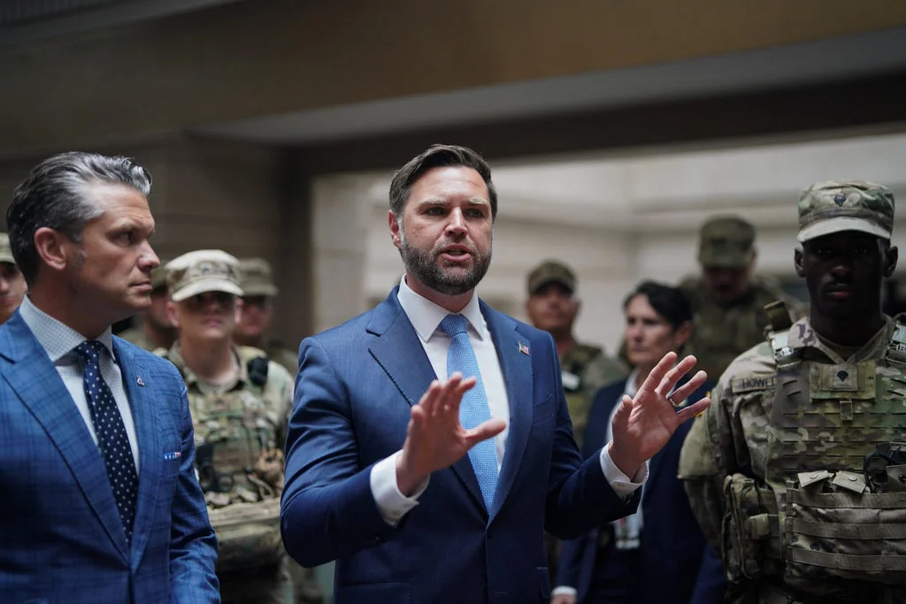 Vance Criticizes Protesters During DC National Guard Visit