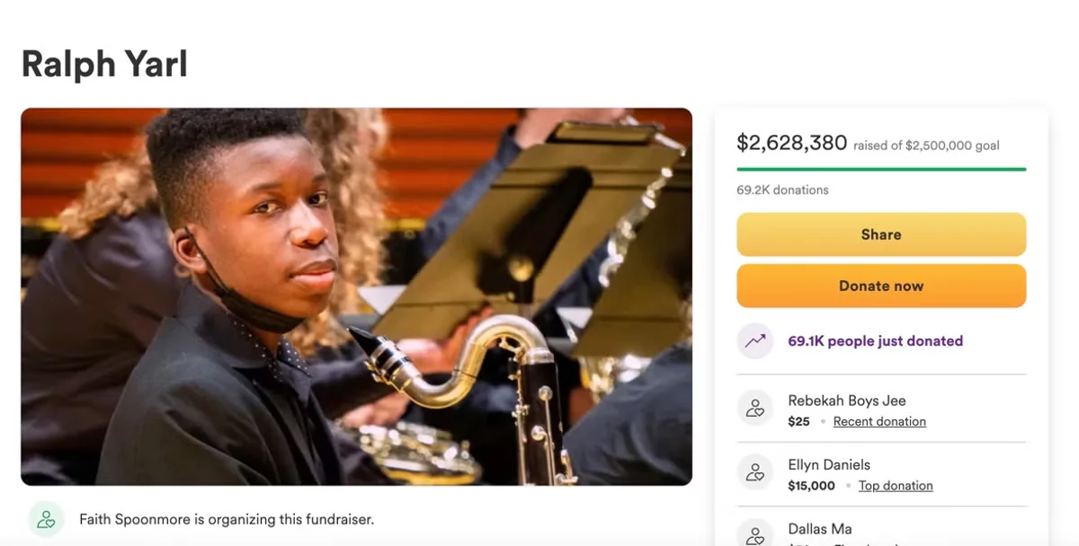 "Ralph Yarl Shooting Sparks Outrage and Record-breaking GoFundMe Donations"