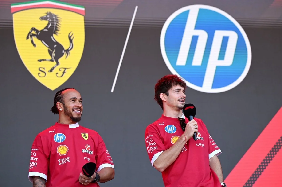 Leclerc's panic, Hamilton's giggles go viral during Ferrari's Luce EV test drive