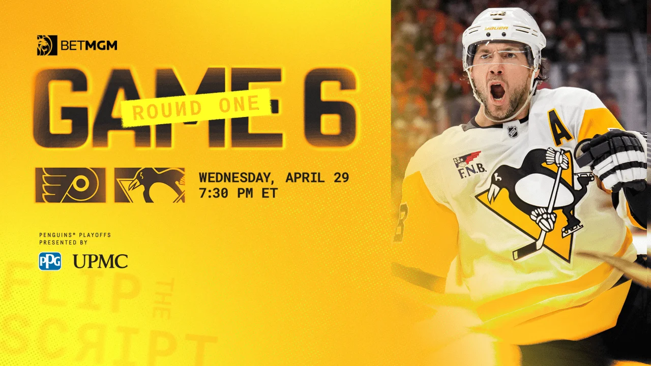 Penguins Force Game 6 in Philly Behind Silovs, Crosby and Malkin
