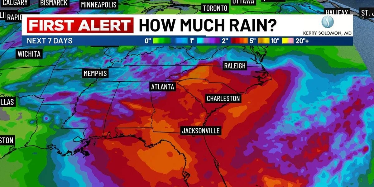 "Rainy Week Ahead: Flooding Possible in South Carolina and Upstate/WNC"