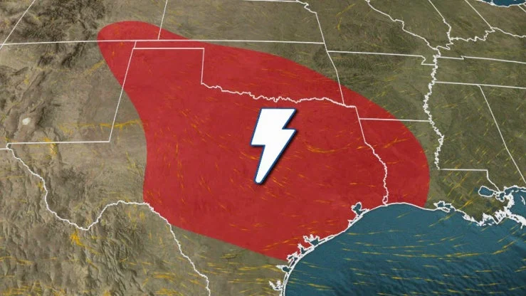 Severe Storms Threaten Texas and Gulf Coast with Hail and Wind.