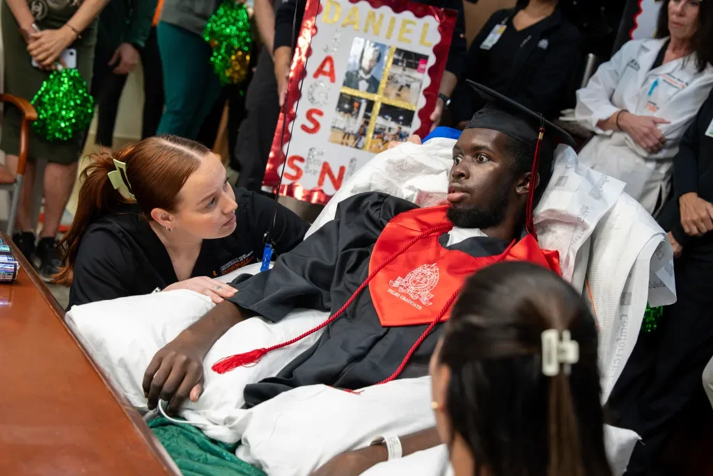 Hospital-Bed Graduation: Teen Beats Brain Infection to Earn Diploma