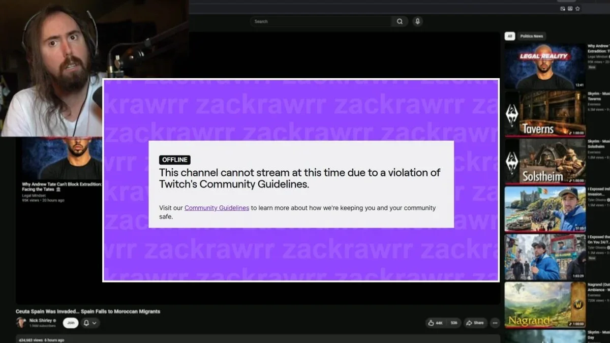 Asmongold Banned on Twitch After Controversial Immigration Rant
