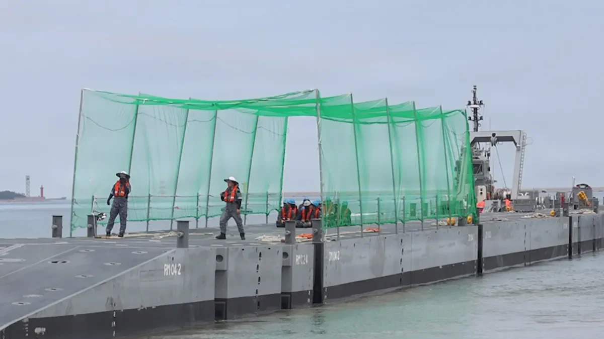 Marines Trial Anti-Drone Netting on Korean Logistics Platform