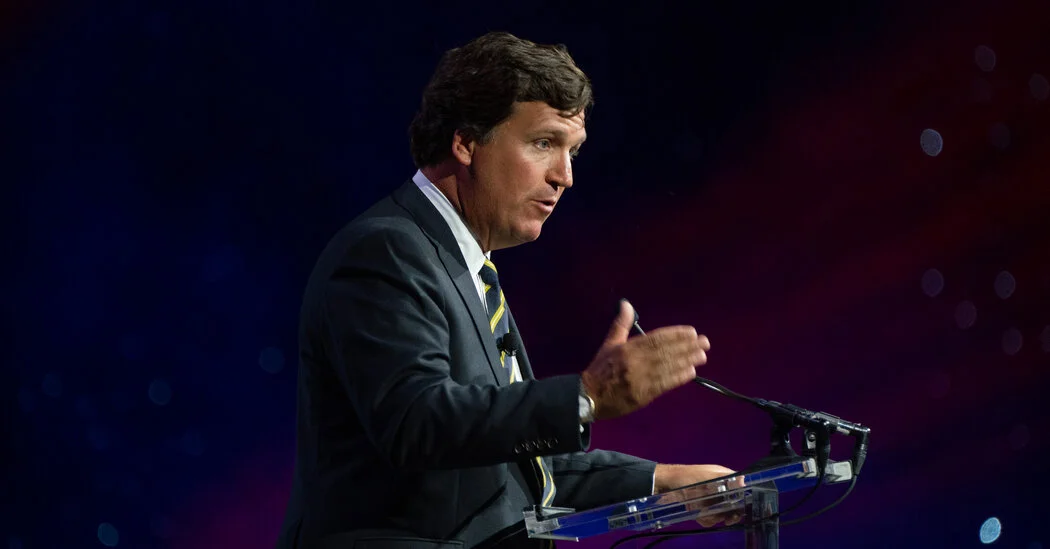 Tucker Carlson debuts new Twitter show with controversial topics.