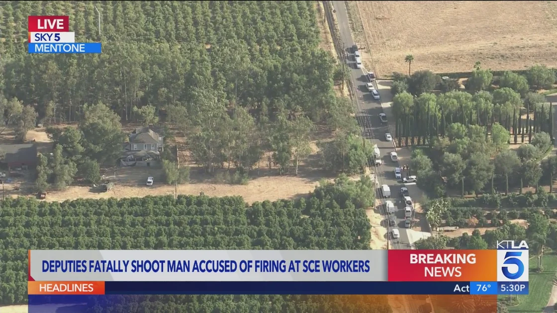 Armed attacker shot and killed by deputies after firing on Edison crew in Mentone