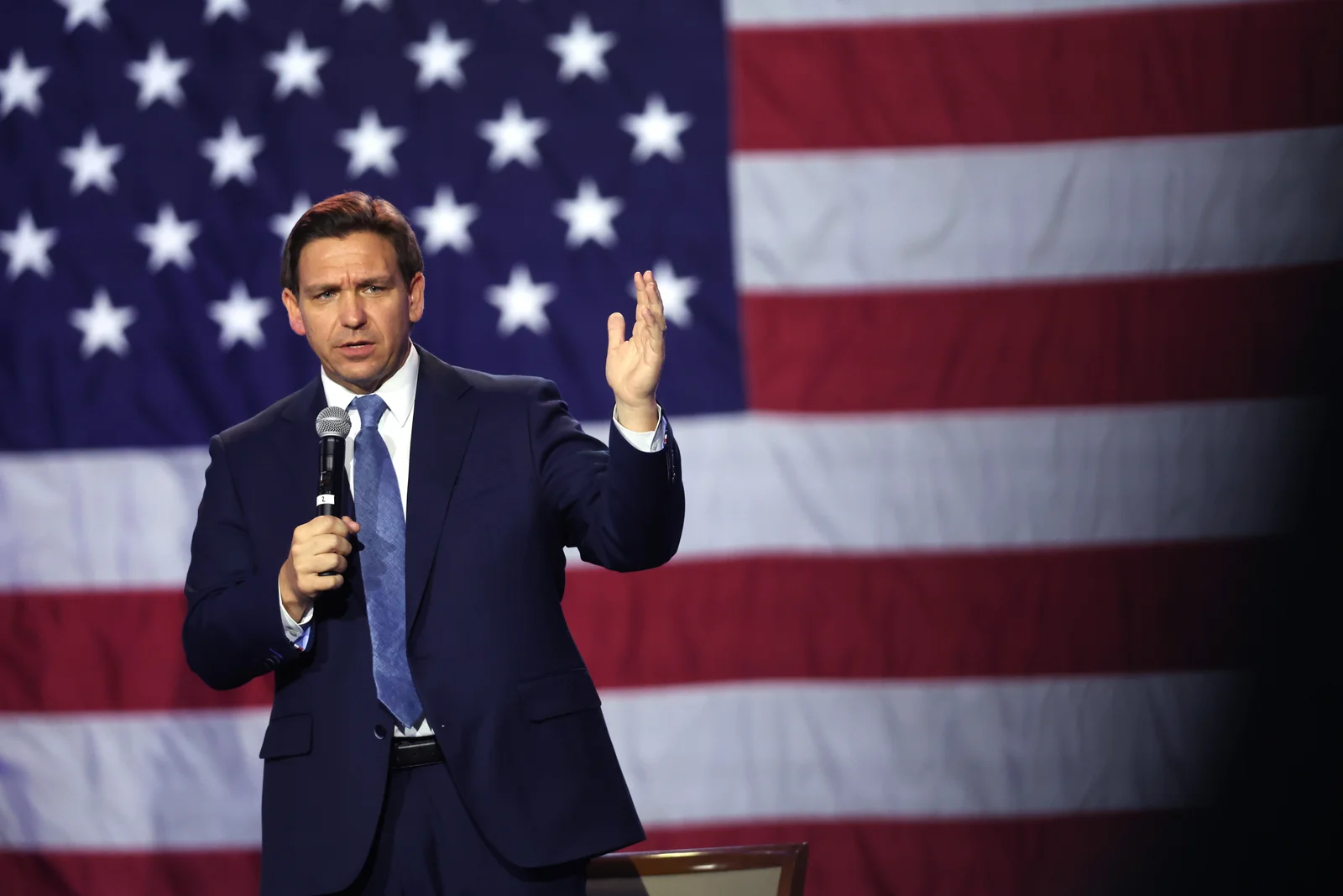DeSantis takes aim at Trump's leadership and character.