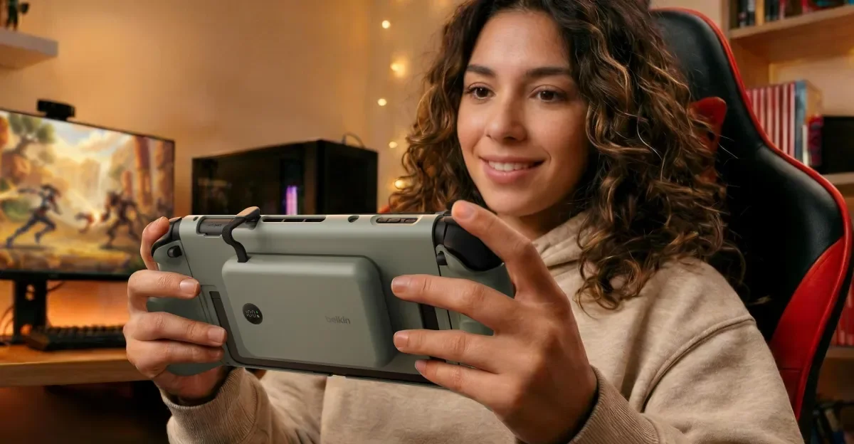Belkin's Charging Grip adds 10,000mAh to Switch 2 for longer playtime