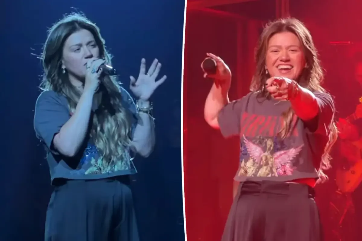 Kelly Clarkson jokes she faced a lettuce-linked parasite mid-show