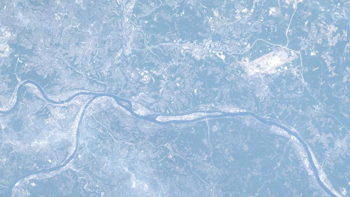 Astronaut's Stunning View: Pittsburgh from Space