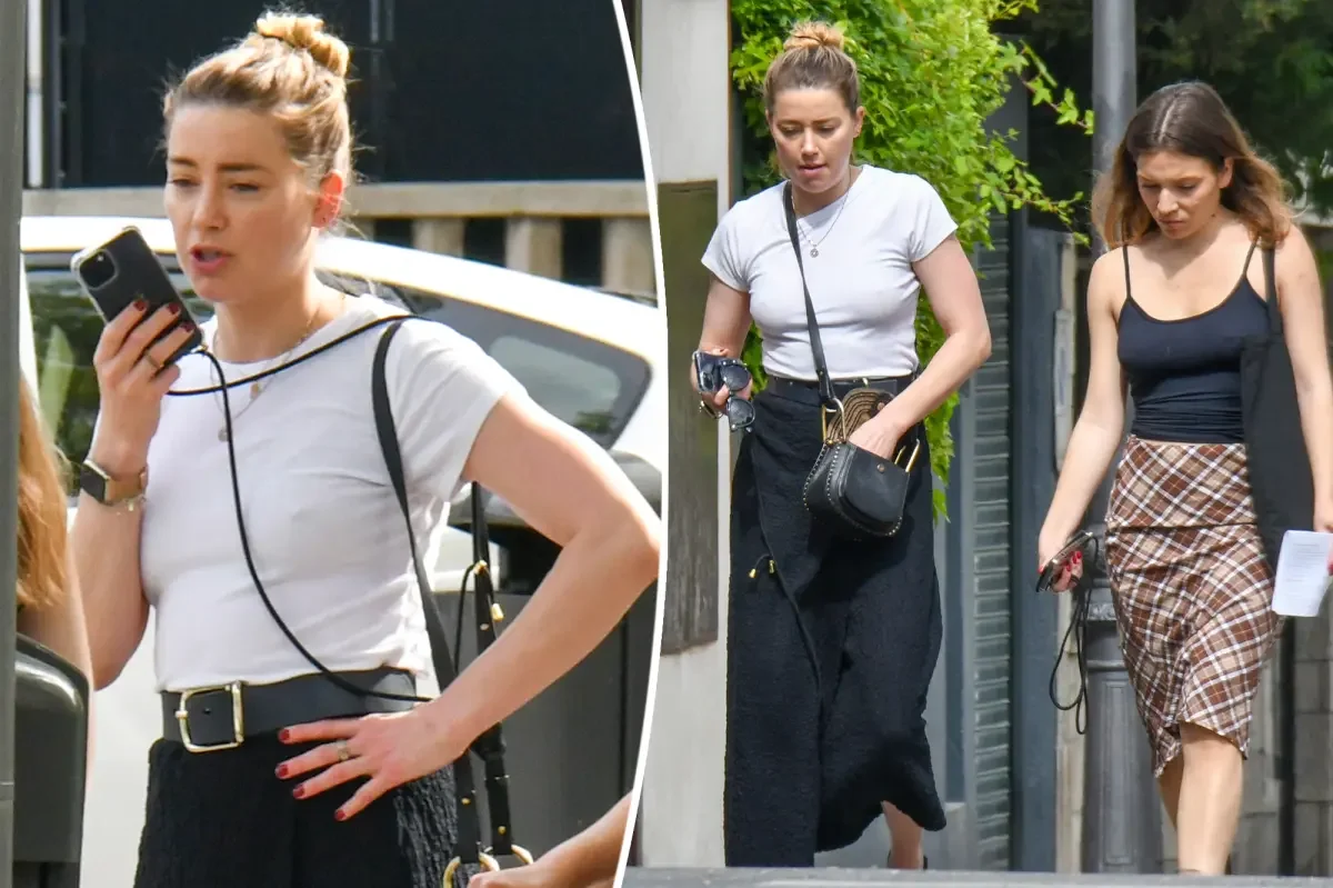 Amber Heard Leaves Hollywood for Madrid with Daughter Oonagh.