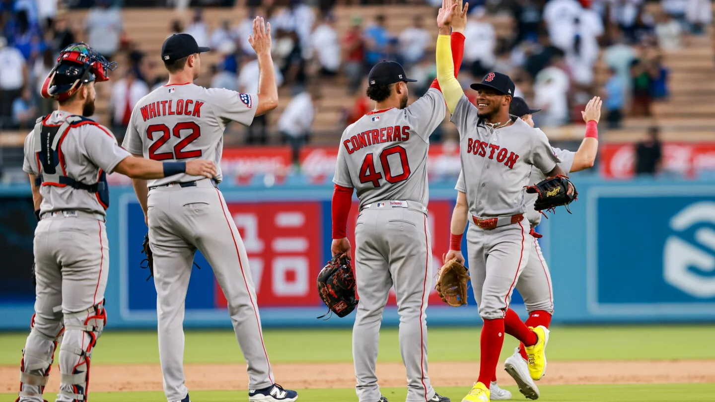 Rafaela Rings Up 3rd Straight HR as Red Sox Sweep Dodgers