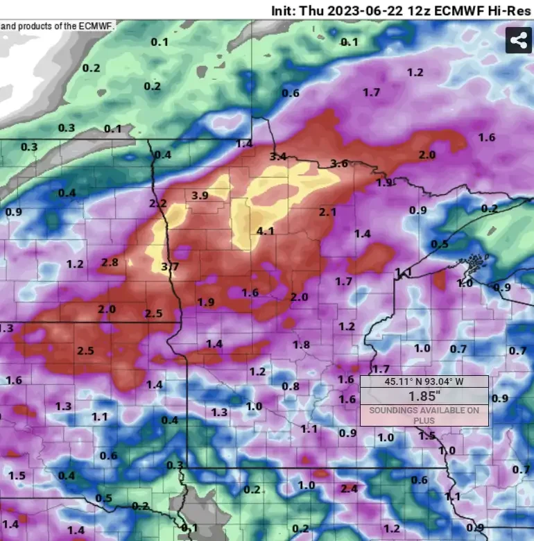 Minnesota to experience wet and cool weather with thunderstorm chances this weekend.