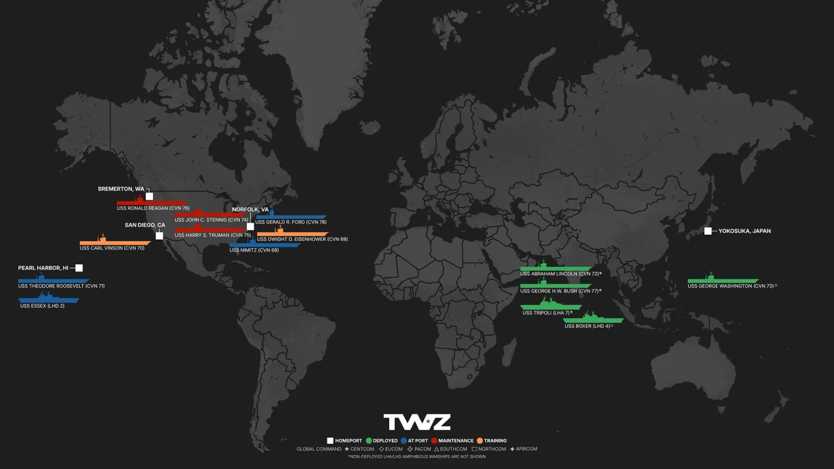 Carrier Tracker: June 29, 2026 — SINKEX, RIMPAC prep, and global naval movements
